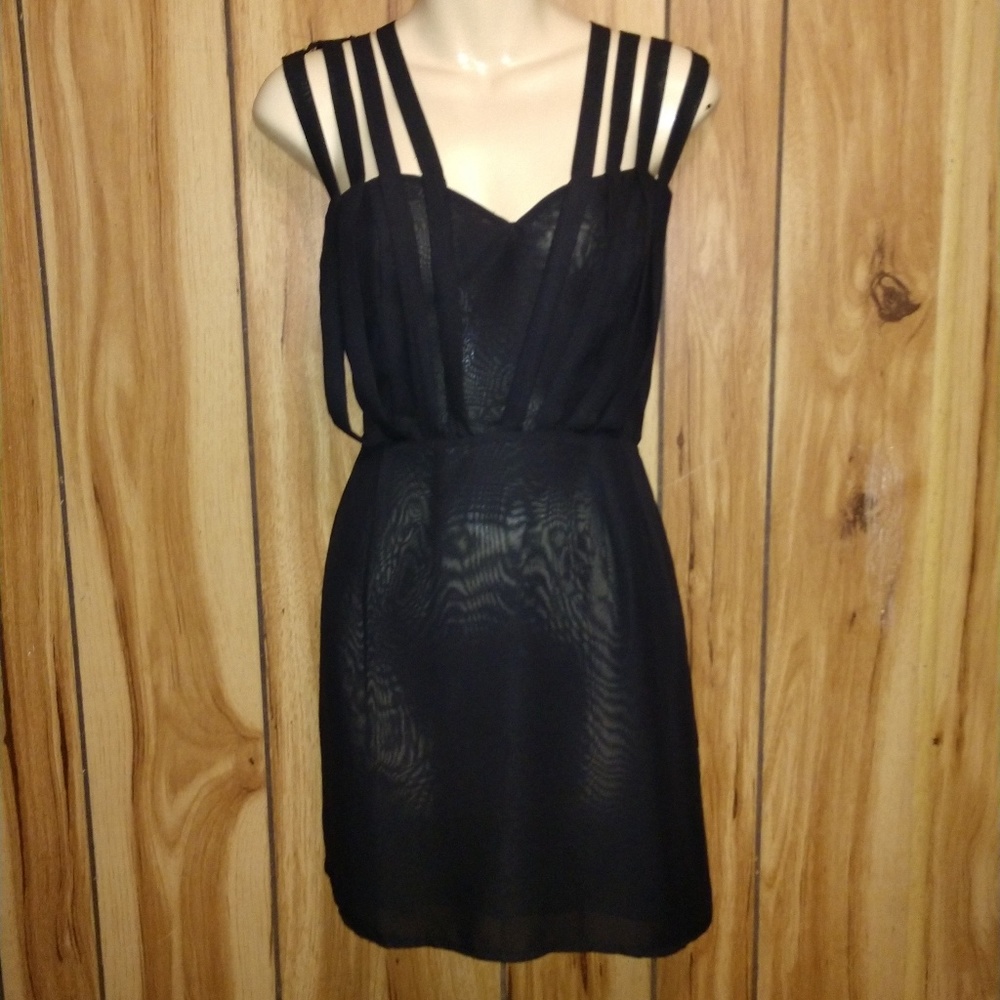 Black Slip Dress "Double n Brass"